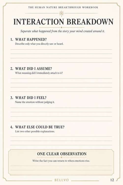 The Human Nature Breakthrough Workbook